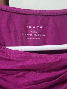 Grace Magenta 3/4th Sleeves Top