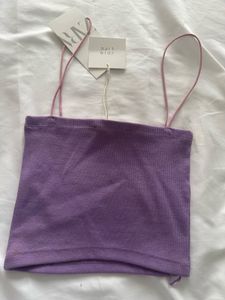 NWT Zara Purple Crop Top