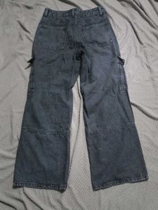 Black Wash Cargo Pants