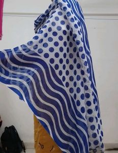 Blue Polka Dot Dupatta