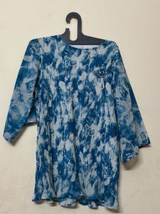 Blue Tie-Dye Palazzo Pants