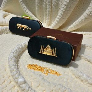 LIMITED EDITION SABYASACHI TAJ CLUTCH* WD BOX
