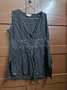 Black Embellished Top