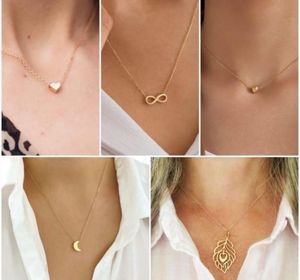 Gold Charm Necklace Set
