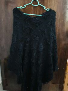 Stylish Black Poncho