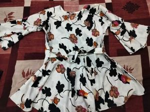 Floral Print White Top