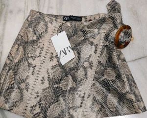 Zara Animal Print Skort