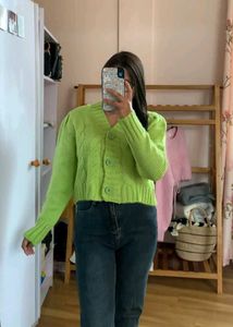 Green Knit Cardigan