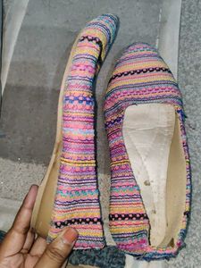 Colorful Embroidered Ballet Flats