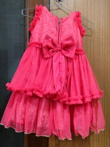 Adorable Pink Ruffled Party Dress