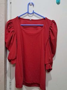 Puff Sleeves A-Line Top