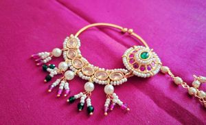 Multi Colour Copar Polish Bridal Nose Pin