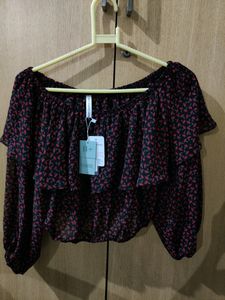 OFFSHOULDER CROP TOP FOR WOMEN