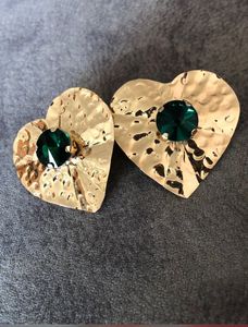 Weightless Gold & Emerald Heart Earrings