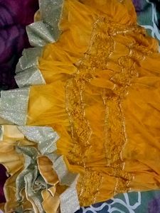 Embroidered Yellow Kurta Set