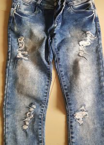 Blue Distressed Jean&#39;s For Women
