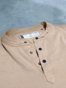 Casual Nude colour Henley T-Shirt