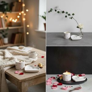 Handmade Concrete Candle &amp; Tray Set | Aesthetic Gi