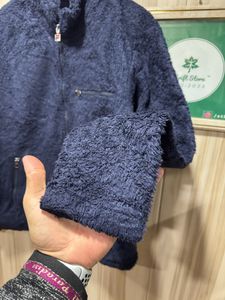 FILA Unisex Finch Navy Blue Sherpa Zipup Fleece