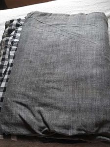 Khadi Grey Black Cotton Saree