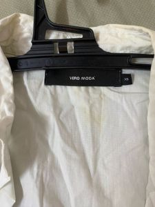 White Long Sleeve Crop Shirt