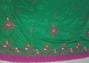 Green Embellished Saree