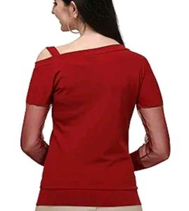 Maroon Drop Shoulder Top