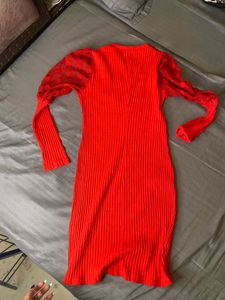 Chic winter red Midi Dress