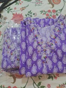 Elegant Purple Kurta Set