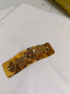 Golden Stone Hair Clip