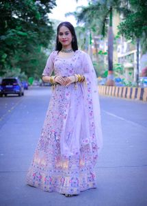 Elegant Lavender Lehenga Choli