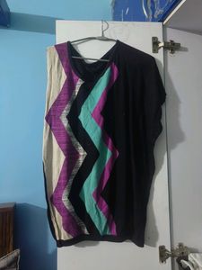 Black Stylish Unique Pattern One Sided Off Shoulde