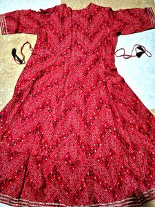 Red Anarkali Kurti