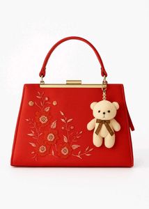 Red Floral Handbag