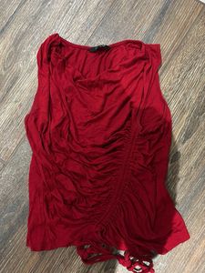 Red Sleeveless Top
