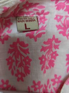 Block Print Pink Sleevless Gown By Meena Bazaar