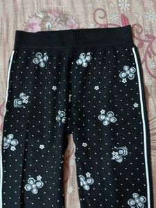 Black Floral Print Leggings