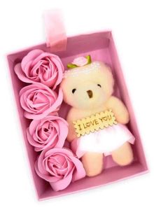 Teddy Bear &amp; Rose Soap Gift Set With Carry 🛍️ Bag