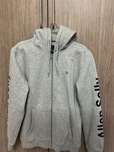 Allen Solly Grey Hoodie Men(Medium Size)