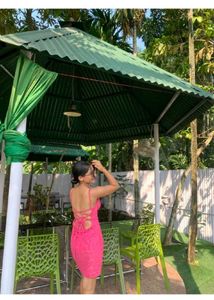 Salee🪅Pinteresty Criss Cross Back Pink Dress