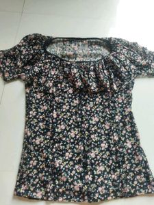 Black Floral Top
