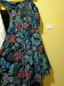 New Floral Print Anarkali In Trend Never Use