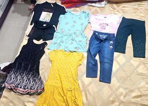 Girls' Clothing Bundle - Dresses, Tops, Bottoms, S