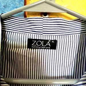 Blue And White Stipes Top