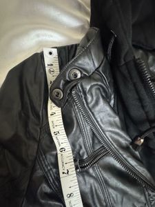 Leather Jacket With Hoodie