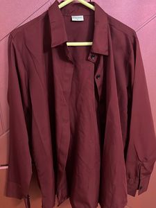 Maroon Full Sleeve Shirt - Office wear