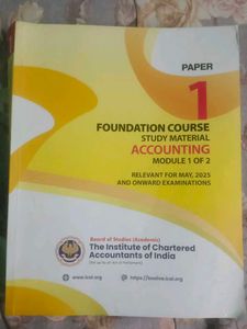 CA Foundation Accounting - Module 1 And 2