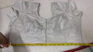 Light Silver Shiny Blouse