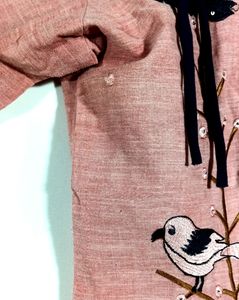 Pink &amp; Blue Kurta With Dupatta