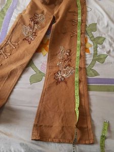 New Bootcut Embroidered Jeans For Girls